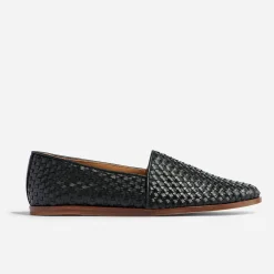 Nisolo Oxfords & Loafers-Alejandro Woven Slip On Woven Black