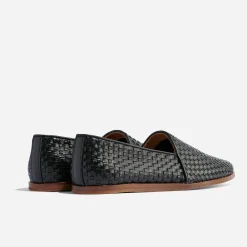 Nisolo Oxfords & Loafers-Alejandro Woven Slip On Woven Black