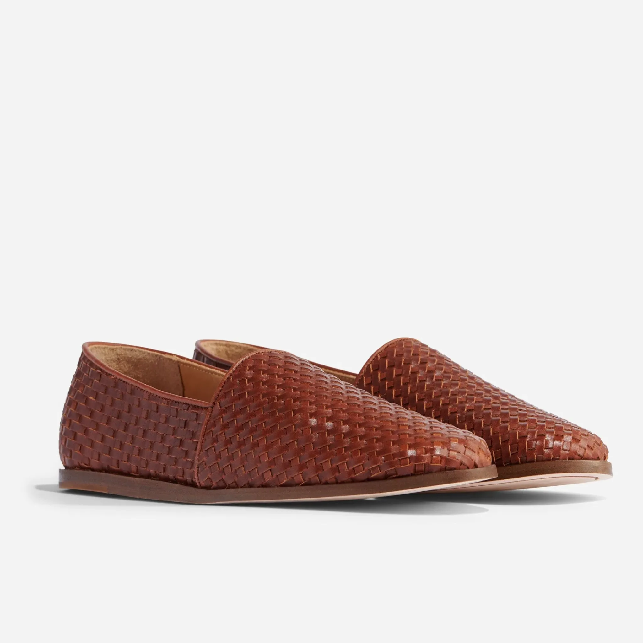 Nisolo Oxfords & Loafers-Alejandro Woven Slip On Woven Brandy