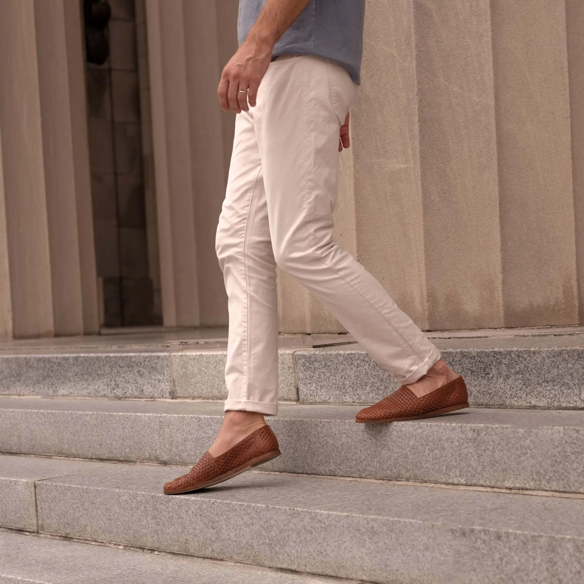 Nisolo Oxfords & Loafers-Alejandro Woven Slip On Woven Brandy