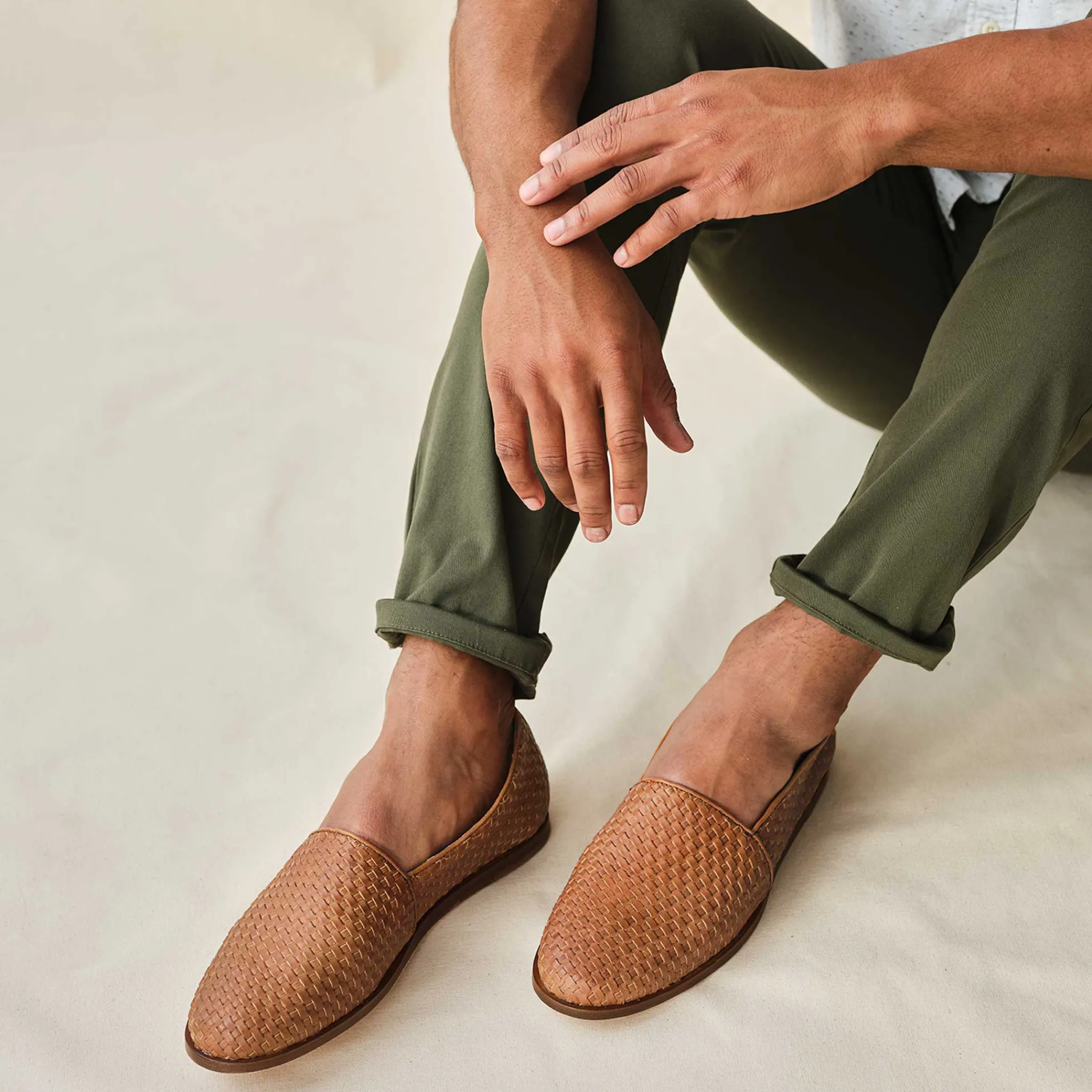 Nisolo Oxfords & Loafers-Alejandro Woven Slip On Woven Brown
