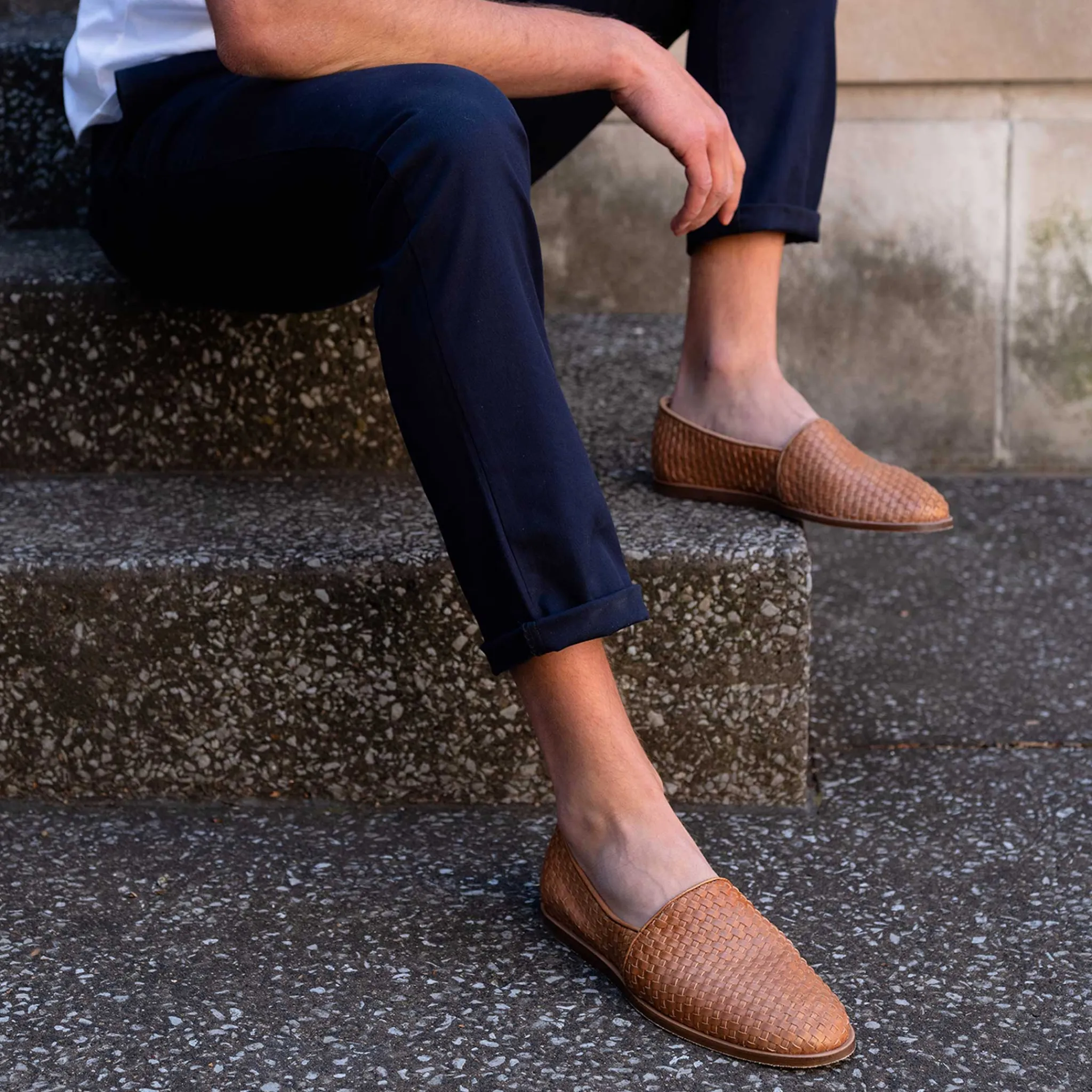 Nisolo Oxfords & Loafers-Alejandro Woven Slip On Woven Brown