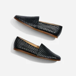 Nisolo Sandals & Slip Ons-Alejandro Woven Slip On Woven Black