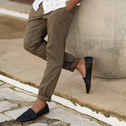 Nisolo Sandals & Slip Ons-Alejandro Woven Slip On Woven Black