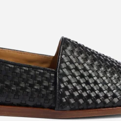 Nisolo Sandals & Slip Ons-Alejandro Woven Slip On Woven Black