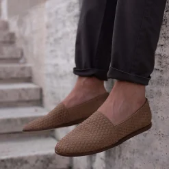 Nisolo Sandals & Slip Ons-Alejandro Woven Slip On Woven Tobacco