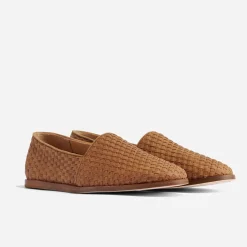 Nisolo Sandals & Slip Ons-Alejandro Woven Slip On Woven Tobacco