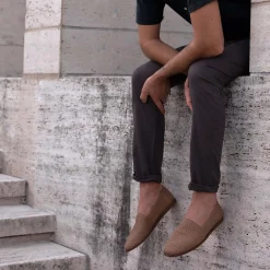 Nisolo Sandals & Slip Ons-Alejandro Woven Slip On Woven Tobacco