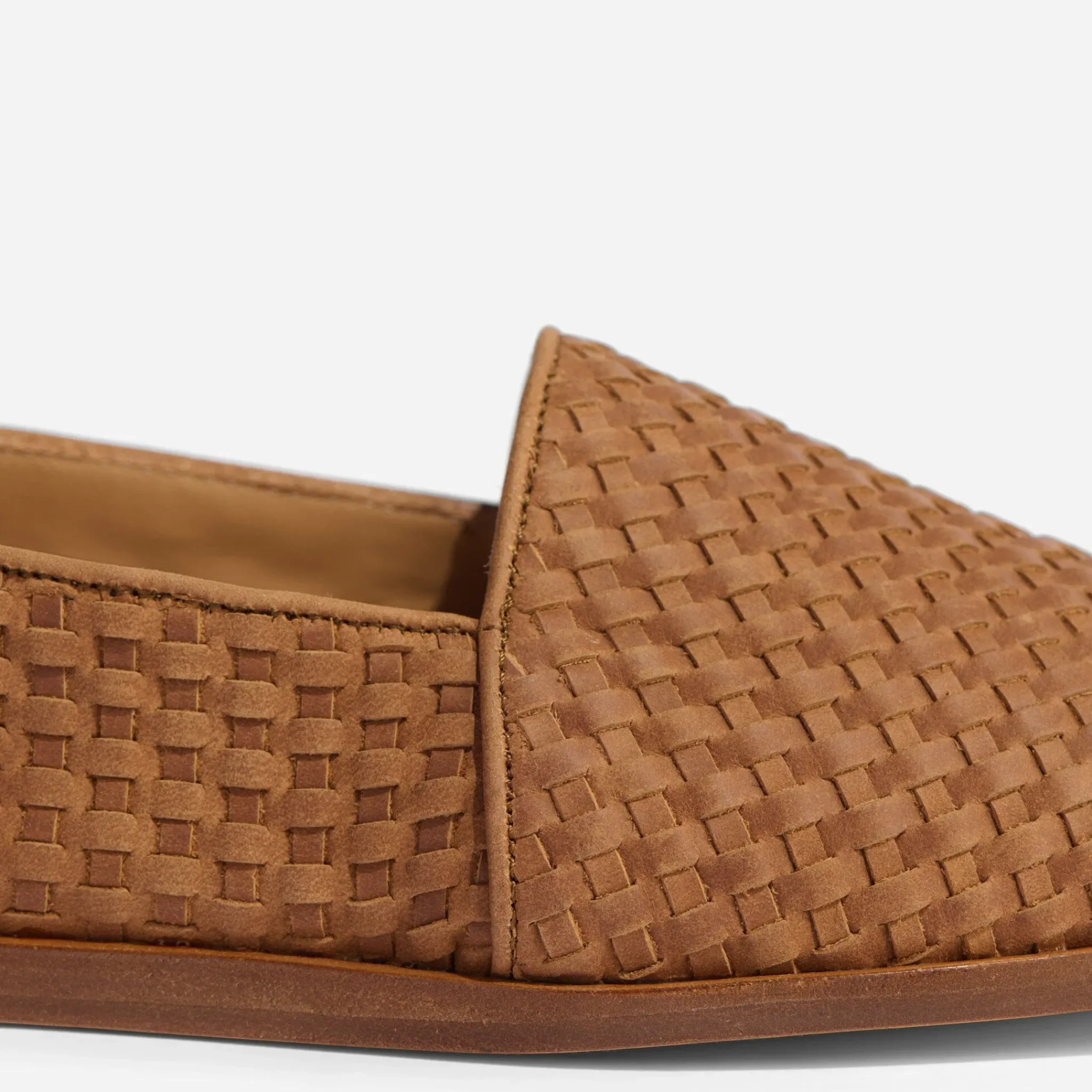 Nisolo Sandals & Slip Ons-Alejandro Woven Slip On Woven Tobacco