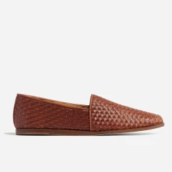 Nisolo Sandals & Slip Ons-Alejandro Woven Slip On Woven Brandy