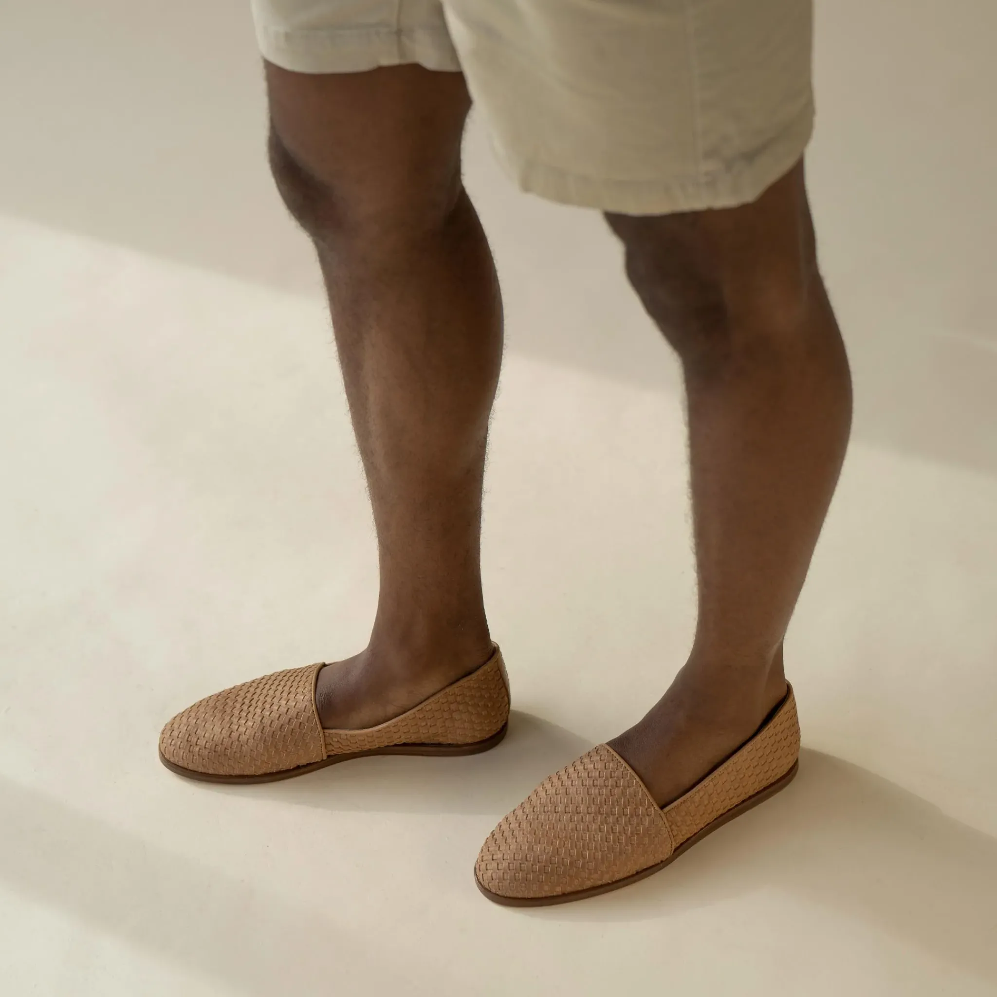 Nisolo Sandals & Slip Ons-Alejandro Woven Slip On Woven Almond
