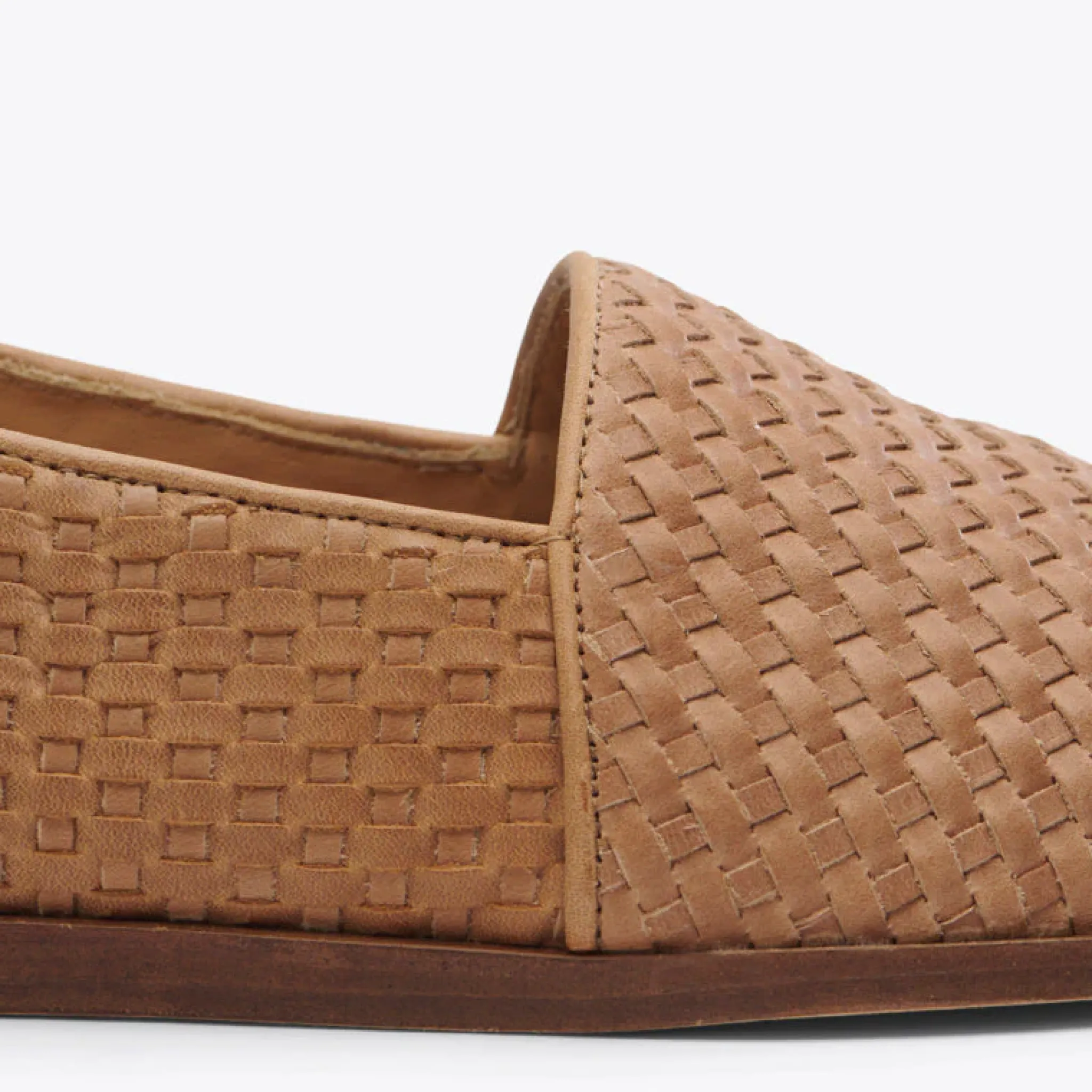 Nisolo Sandals & Slip Ons-Alejandro Woven Slip On Woven Almond