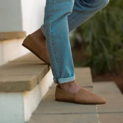 Nisolo Sandals & Slip Ons-Alejandro Woven Slip On Woven Almond