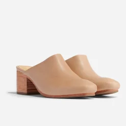 Nisolo Heels-All-Day Heeled Mule Almond