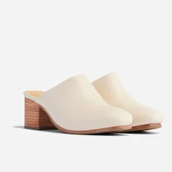 Nisolo Heels-All-Day Heeled Mule Bone