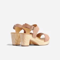Nisolo Sandals-All-Day Open Toe Clog Desert Rose