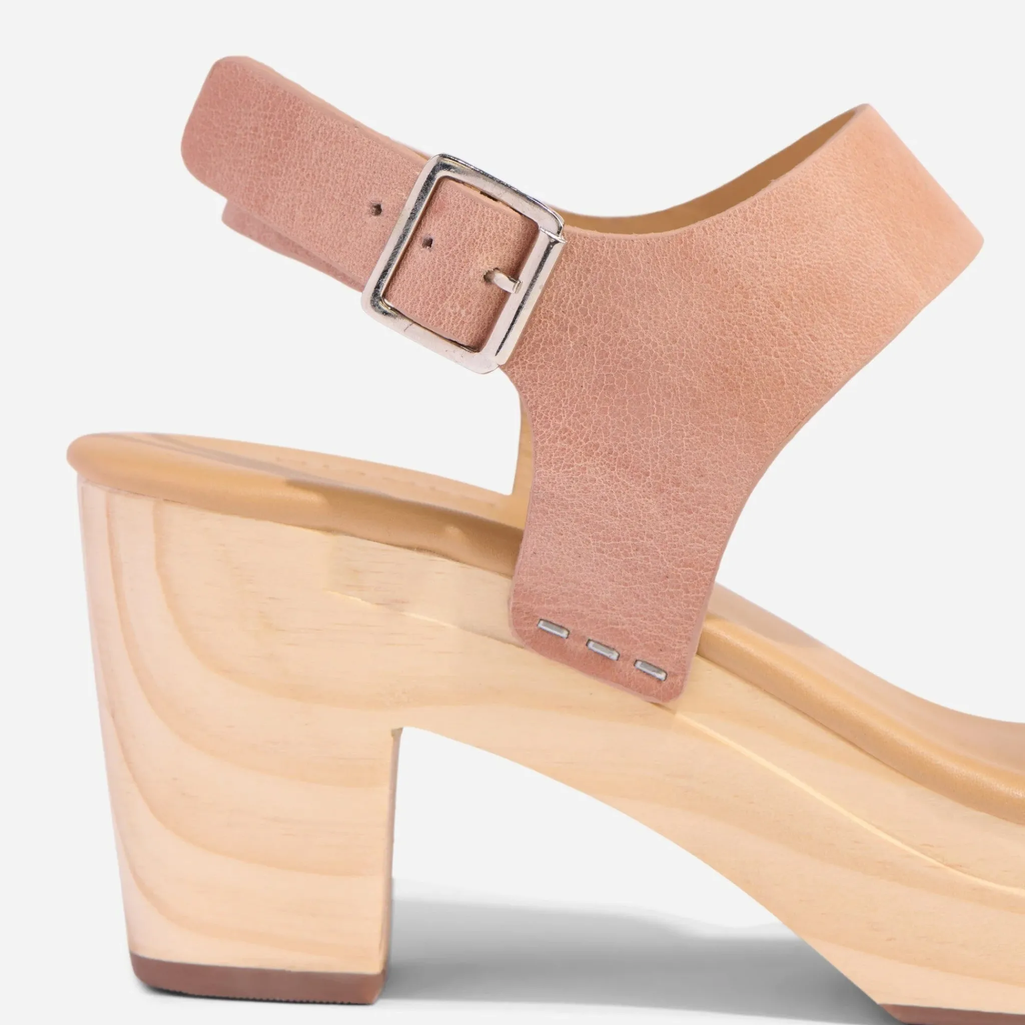 Nisolo Sandals-All-Day Open Toe Clog Desert Rose