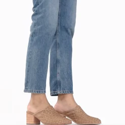 Nisolo Heels-All-Day Woven Heeled Mule Almond