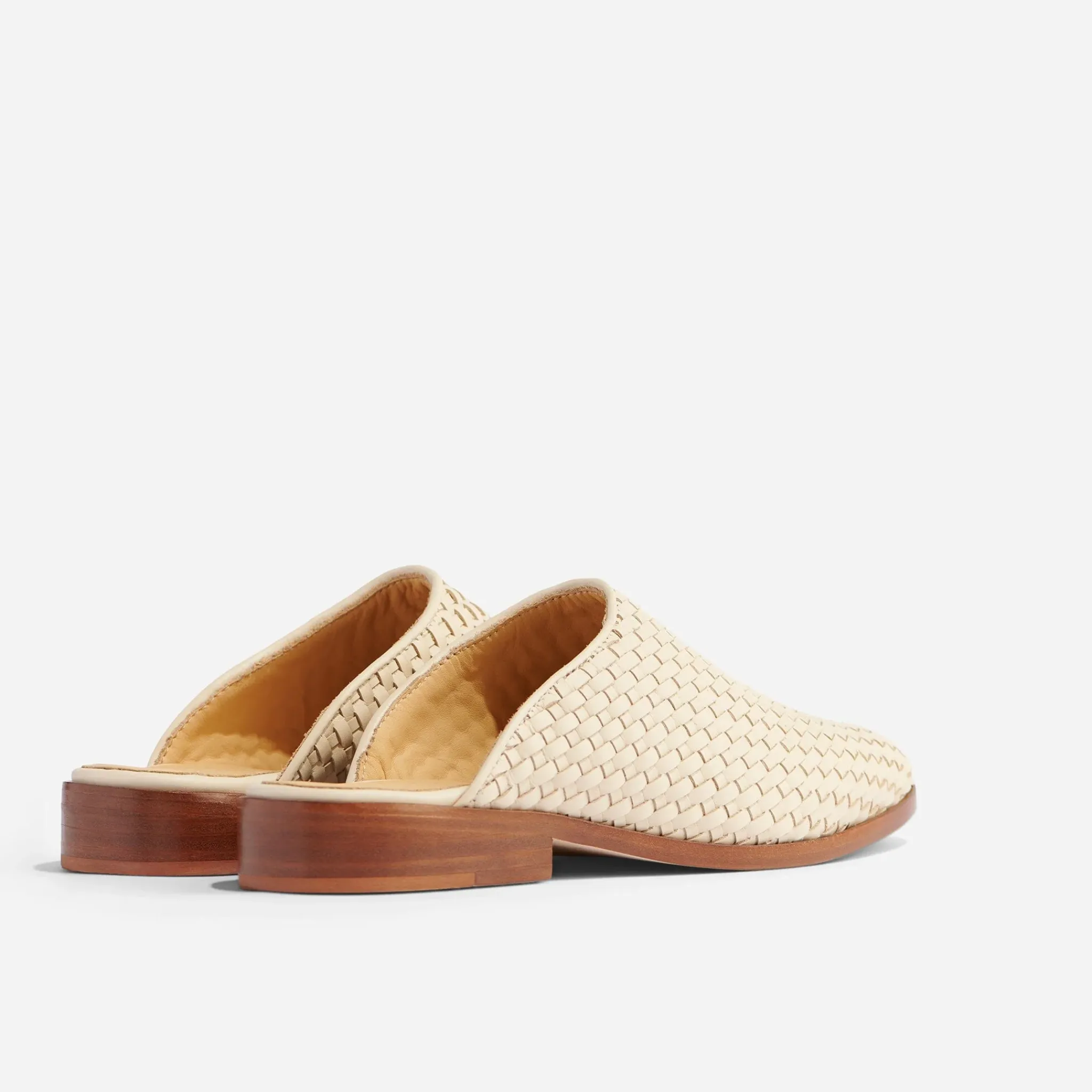 Nisolo Flats & Slip Ons-Ama Woven Mule Woven Bone