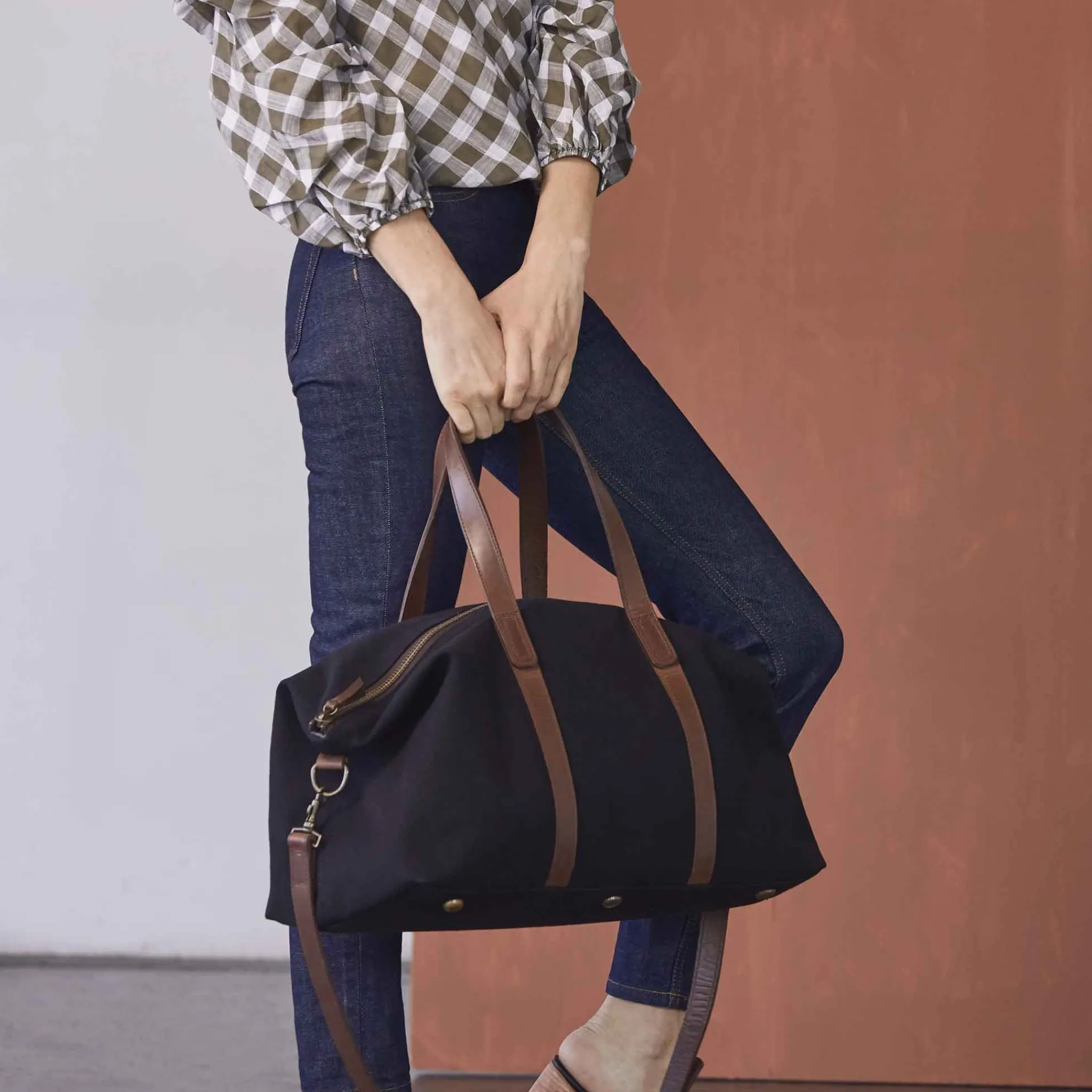 Nisolo Bags & Wallets-Canvas Weekender Black