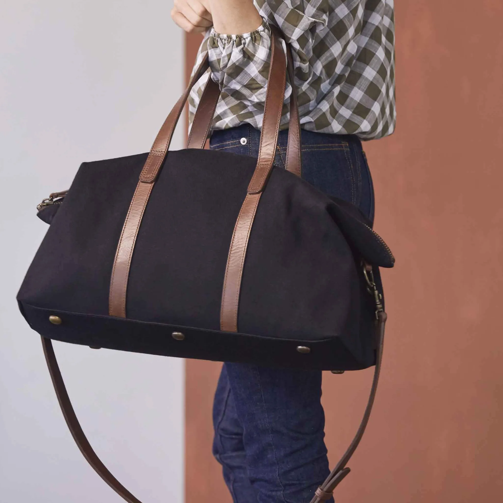 Nisolo Bags & Wallets-Canvas Weekender Black