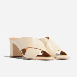 Nisolo Heels-Carina Cross Strap Mule Bone