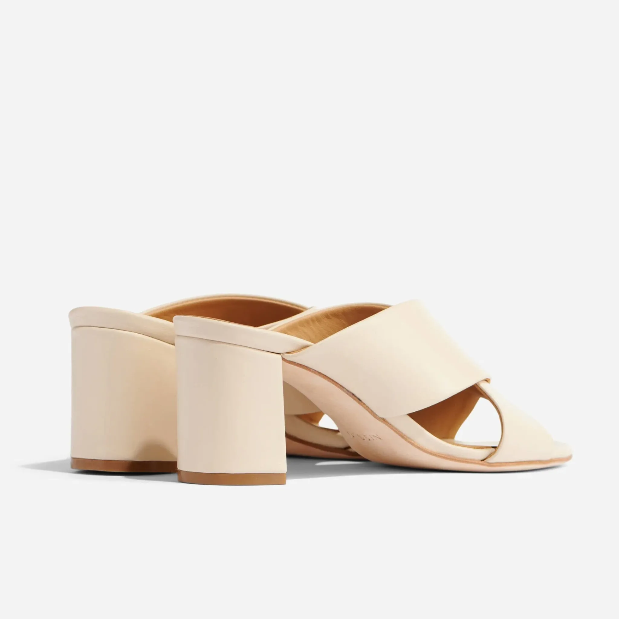 Nisolo Sandals-Carina Cross Strap Mule Bone