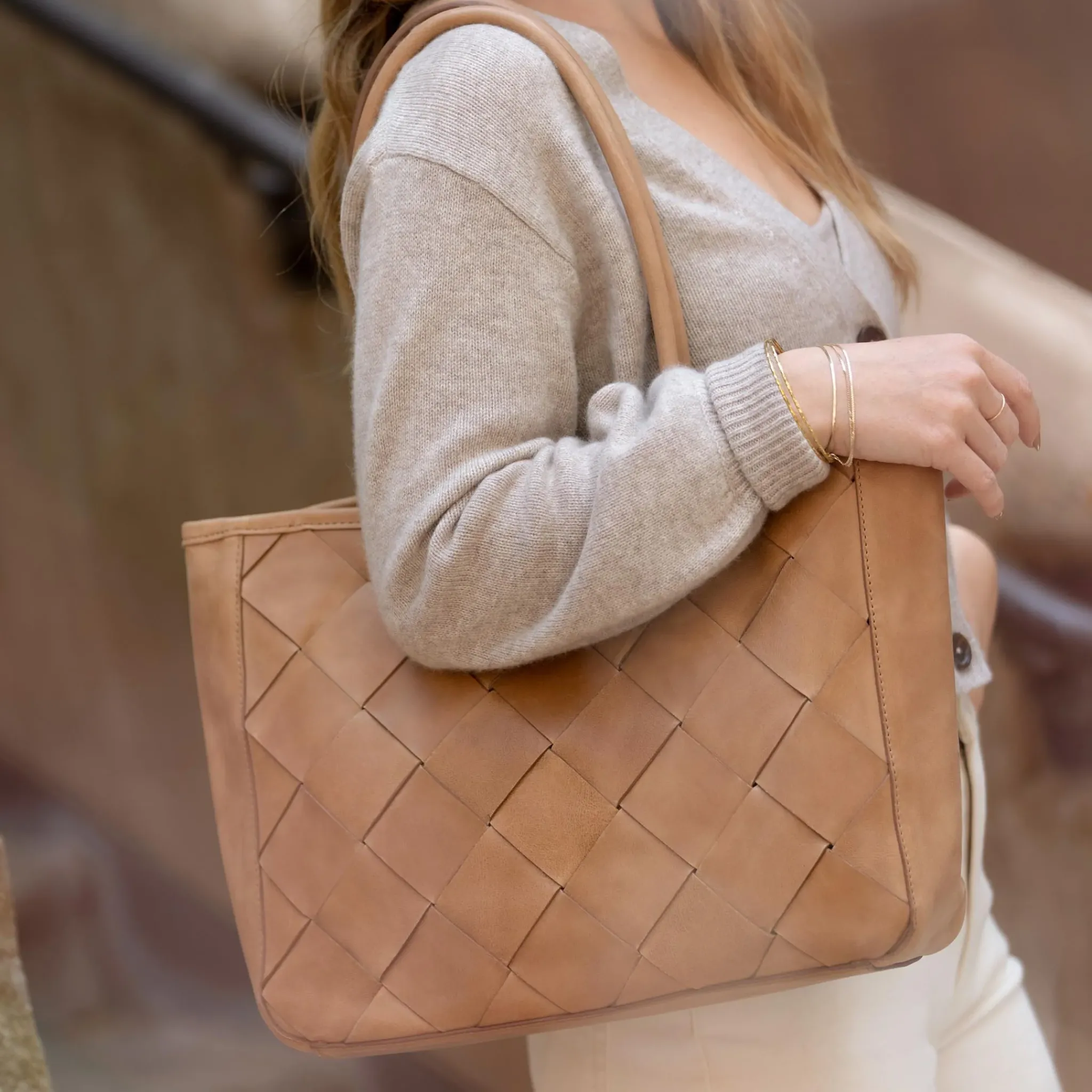 Nisolo Bags & Wallets-Carry-All Handwoven Tote Almond
