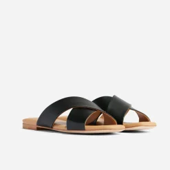 Nisolo Flats & Slip Ons-Catalina Slide Sandal Black