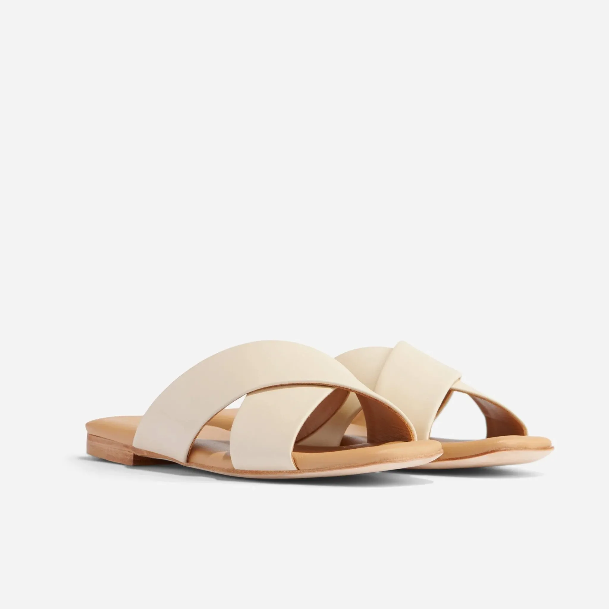 Nisolo Flats & Slip Ons-Catalina Slide Sandal Bone