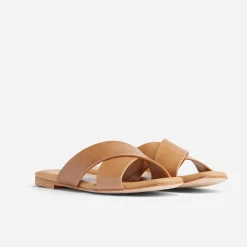 Nisolo Flats & Slip Ons-Catalina Slide Sandal Almond