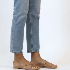 Nisolo Sandals-Catalina Slide Sandal Almond