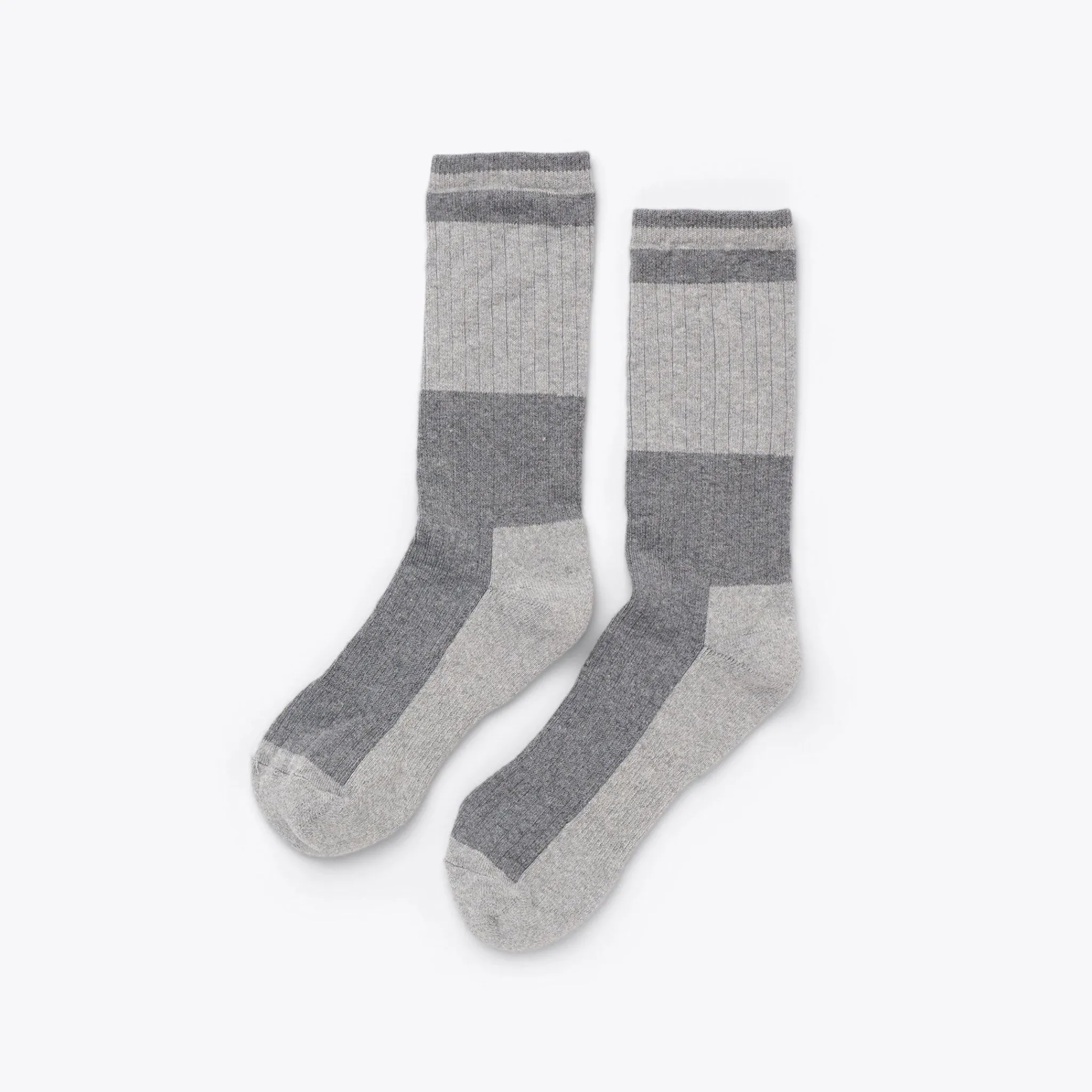 Nisolo Socks-Cotton Crew Sock Charcoal/Grey