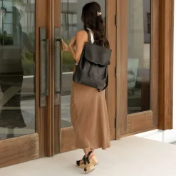 Nisolo Bags & Wallets-Daniela Drawstring Backpack Black