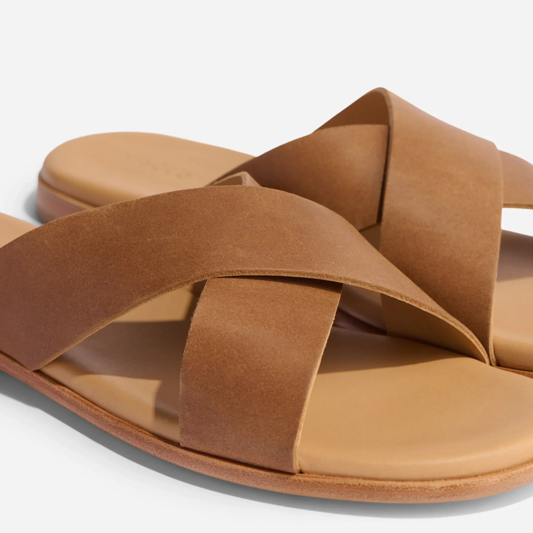 Nisolo Sandals & Slip Ons-Dante Cross Strap Sandal Tobacco