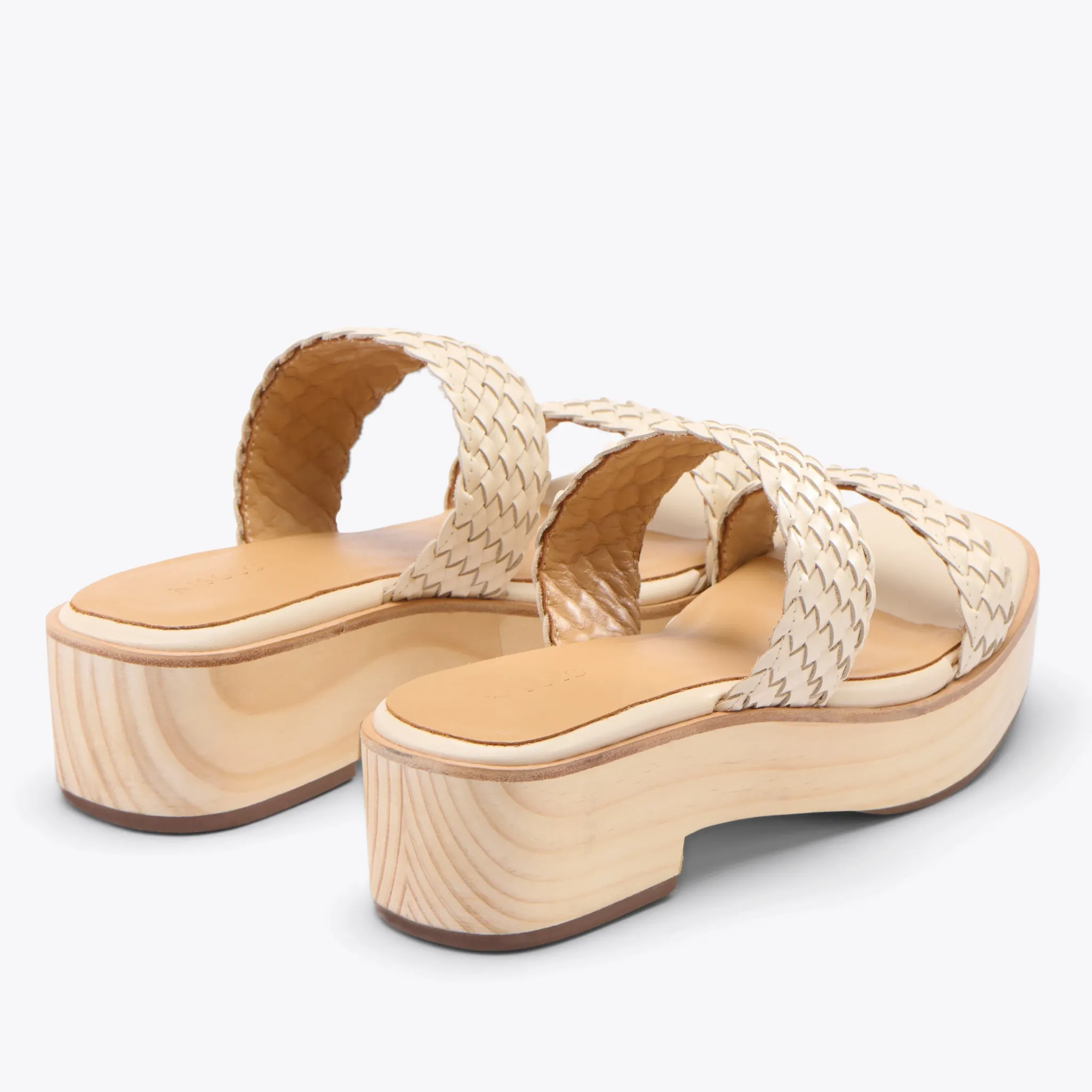 Nisolo Heels-Ellie All-Day Clog Woven Bone