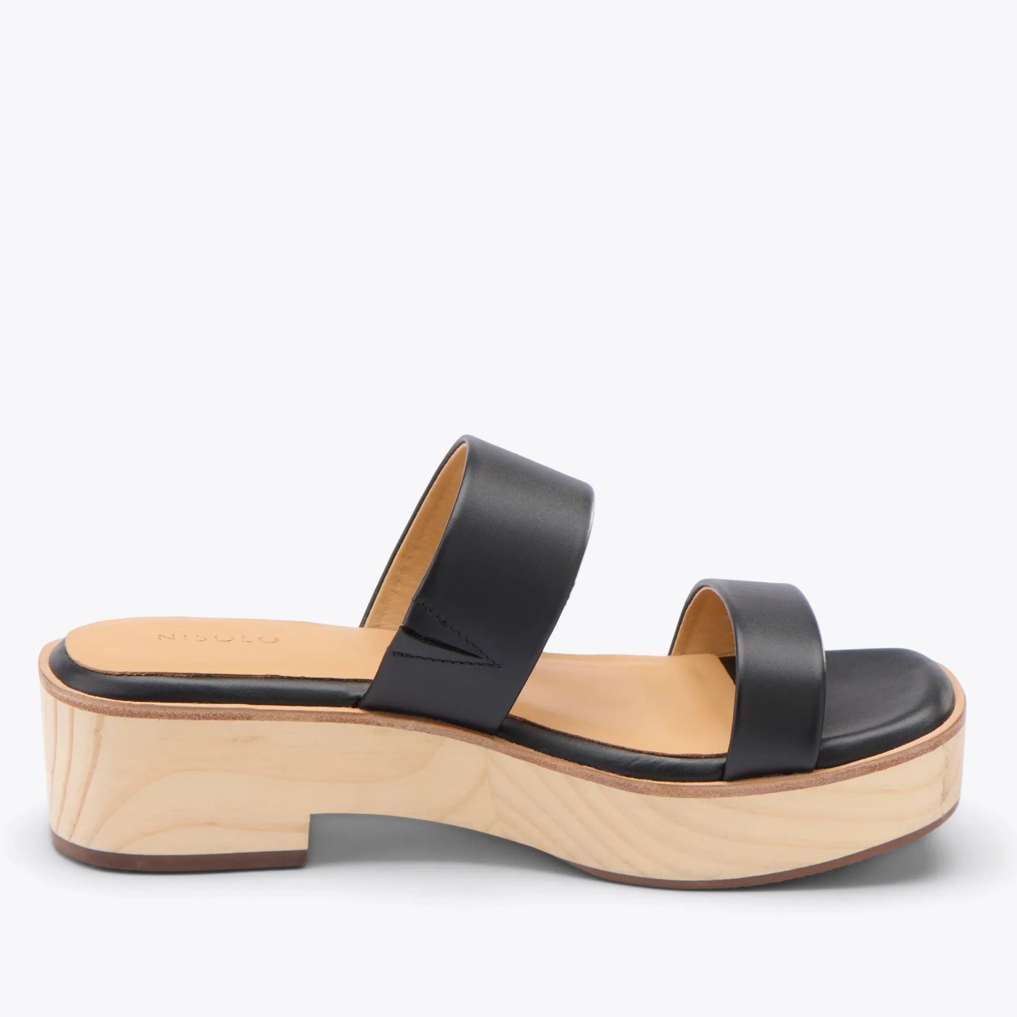 Nisolo Heels-Ellie All-Day Clog Black