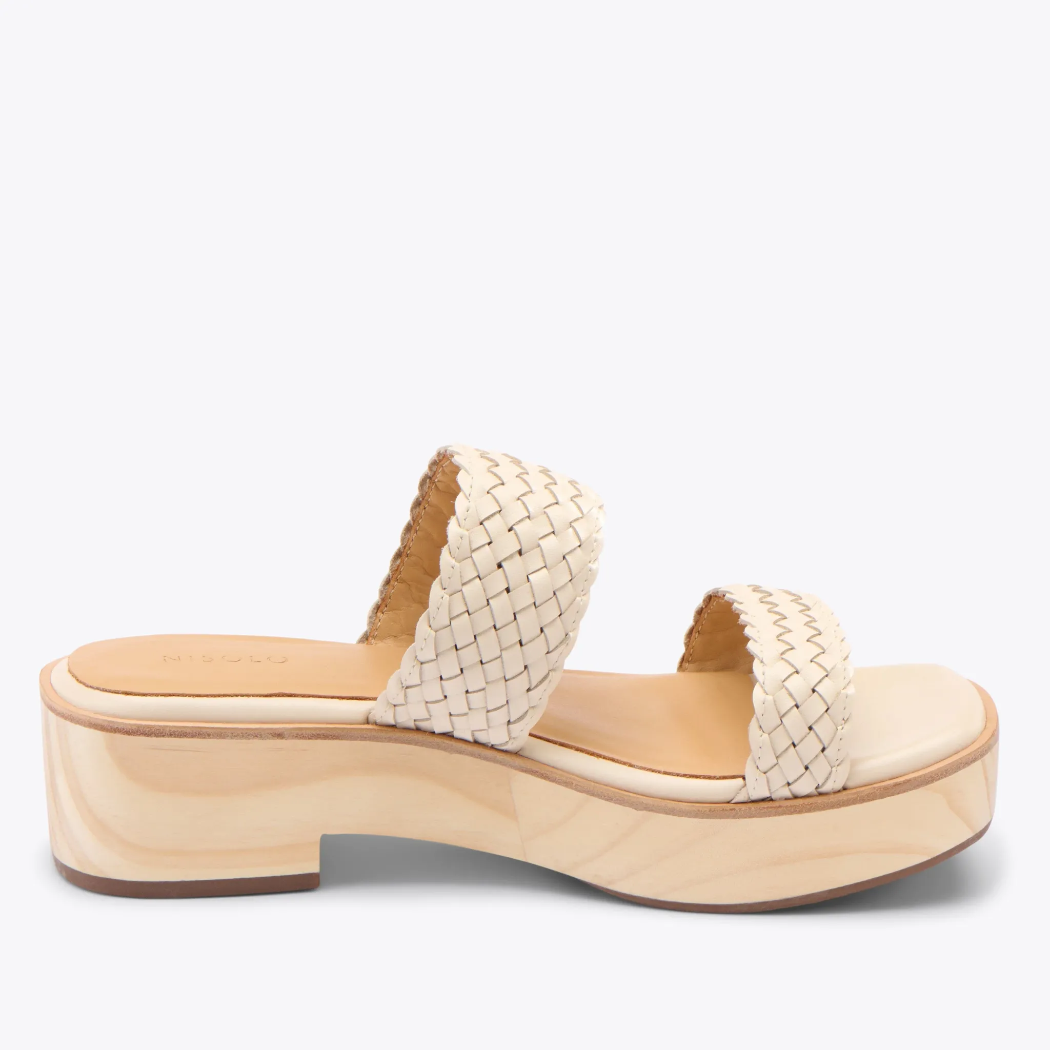 Nisolo Sandals-Ellie All-Day Clog Woven Bone