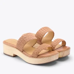 Nisolo Sandals-Ellie All-Day Clog Woven Almond