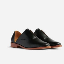 Nisolo Flats & Slip Ons-Emma D'Orsay Oxford Black
