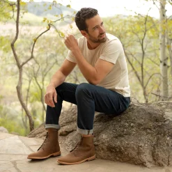 Nisolo Boots-Everyday Lace-Up Boot Tobacco