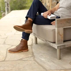 Nisolo Boots-Everyday Lace-Up Boot Brown