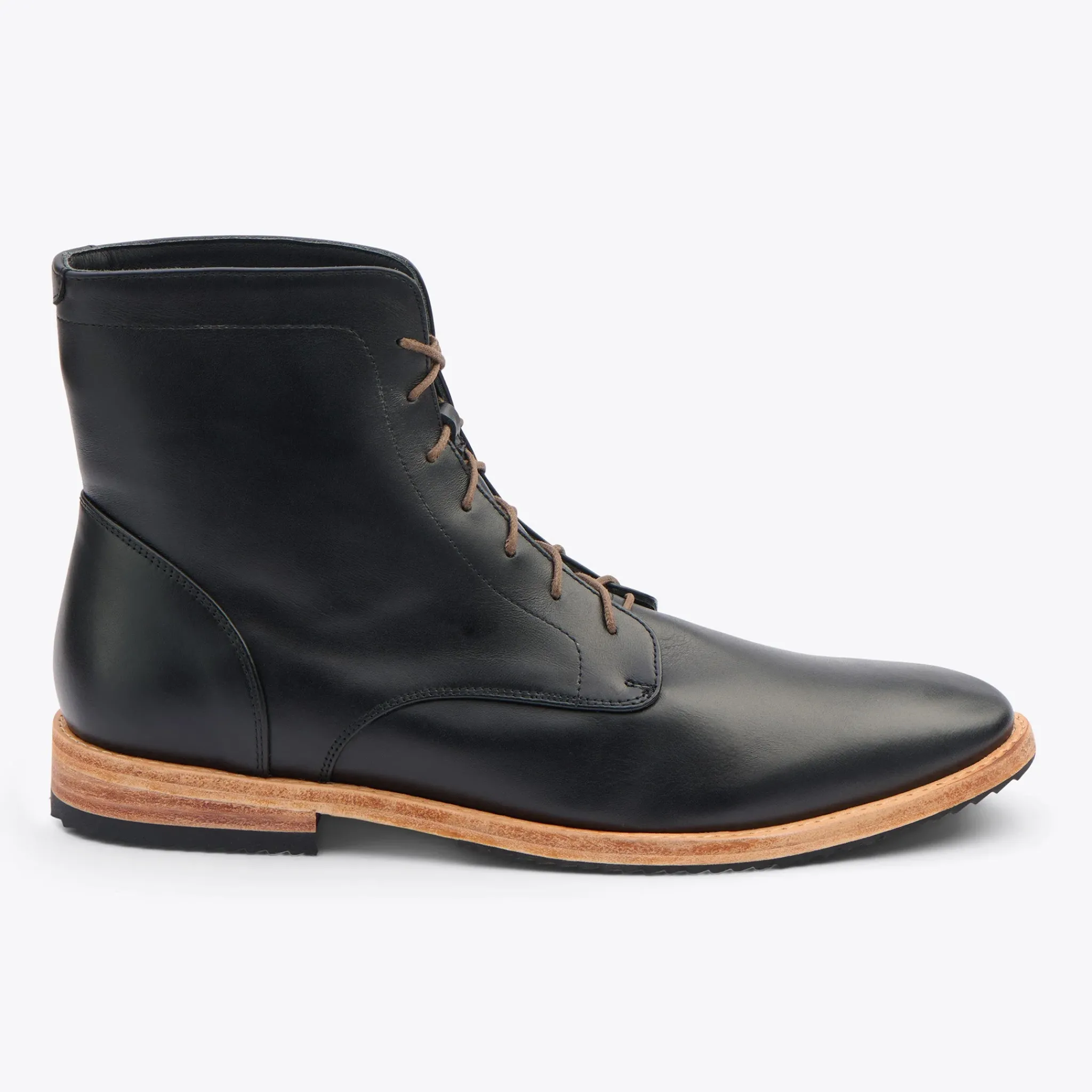 Nisolo Boots-Everyday Lace-Up Boot Black