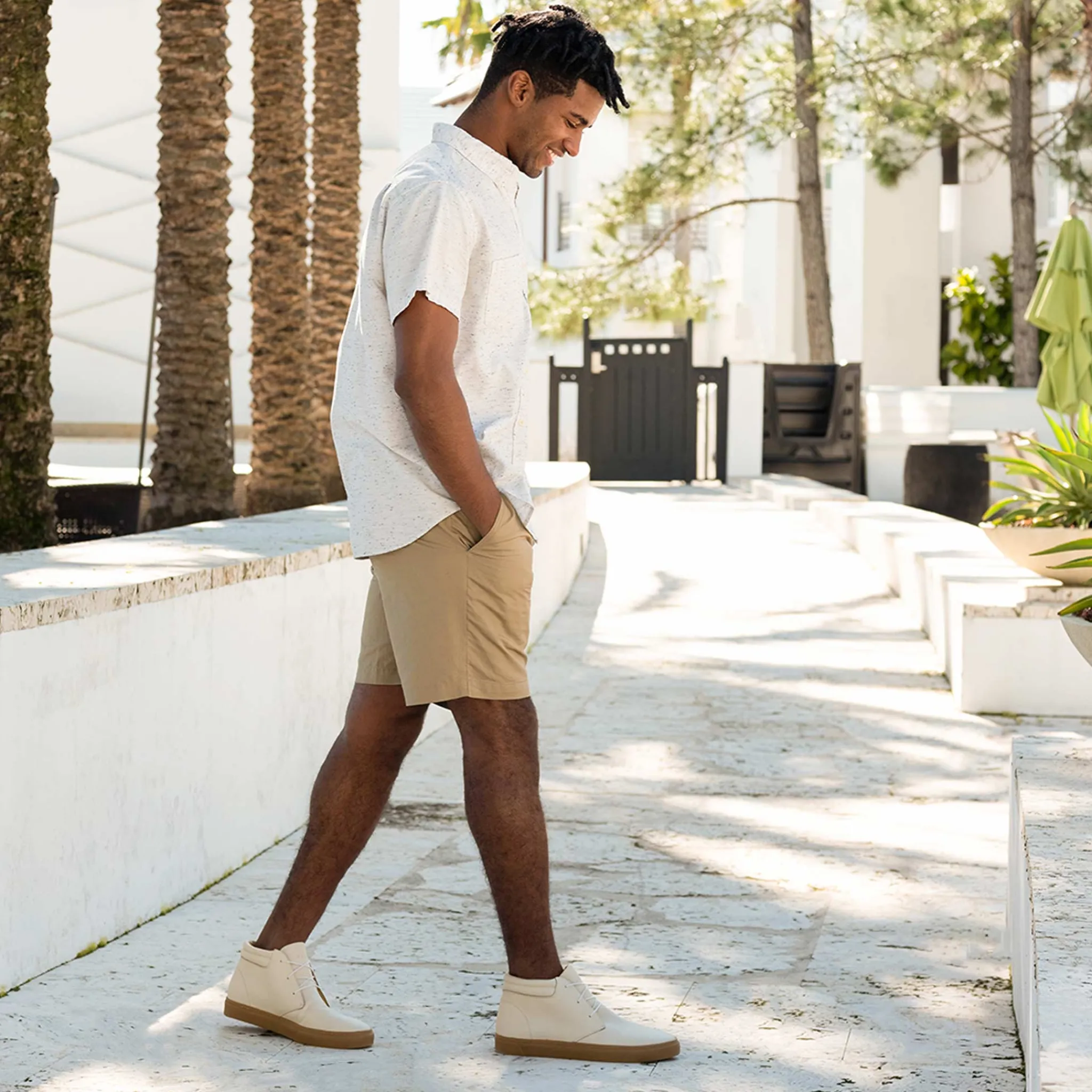 Nisolo Sneakers-Everyday Mid Top Sneaker Bone/Gum