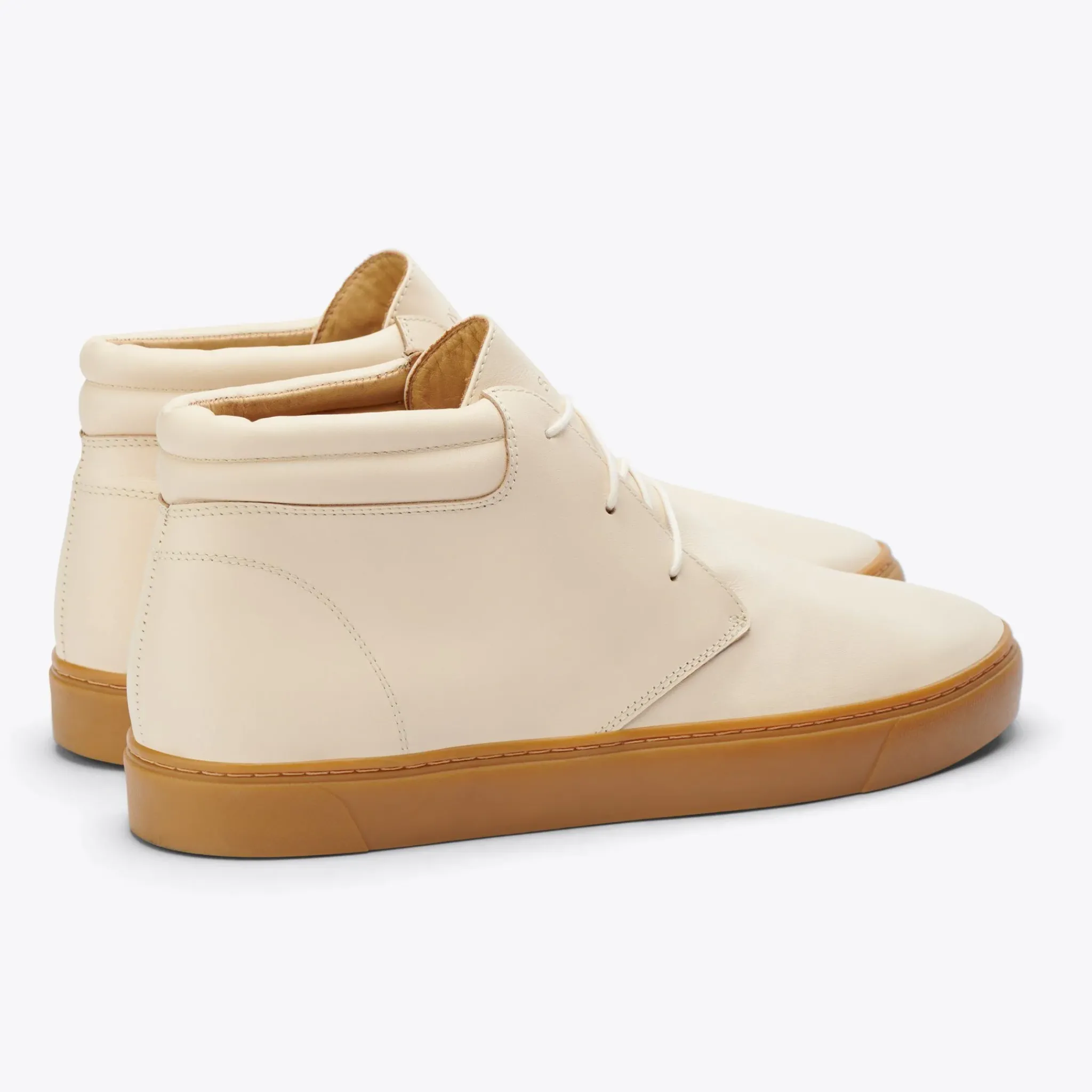 Nisolo Sneakers-Everyday Mid Top Sneaker Bone/Gum