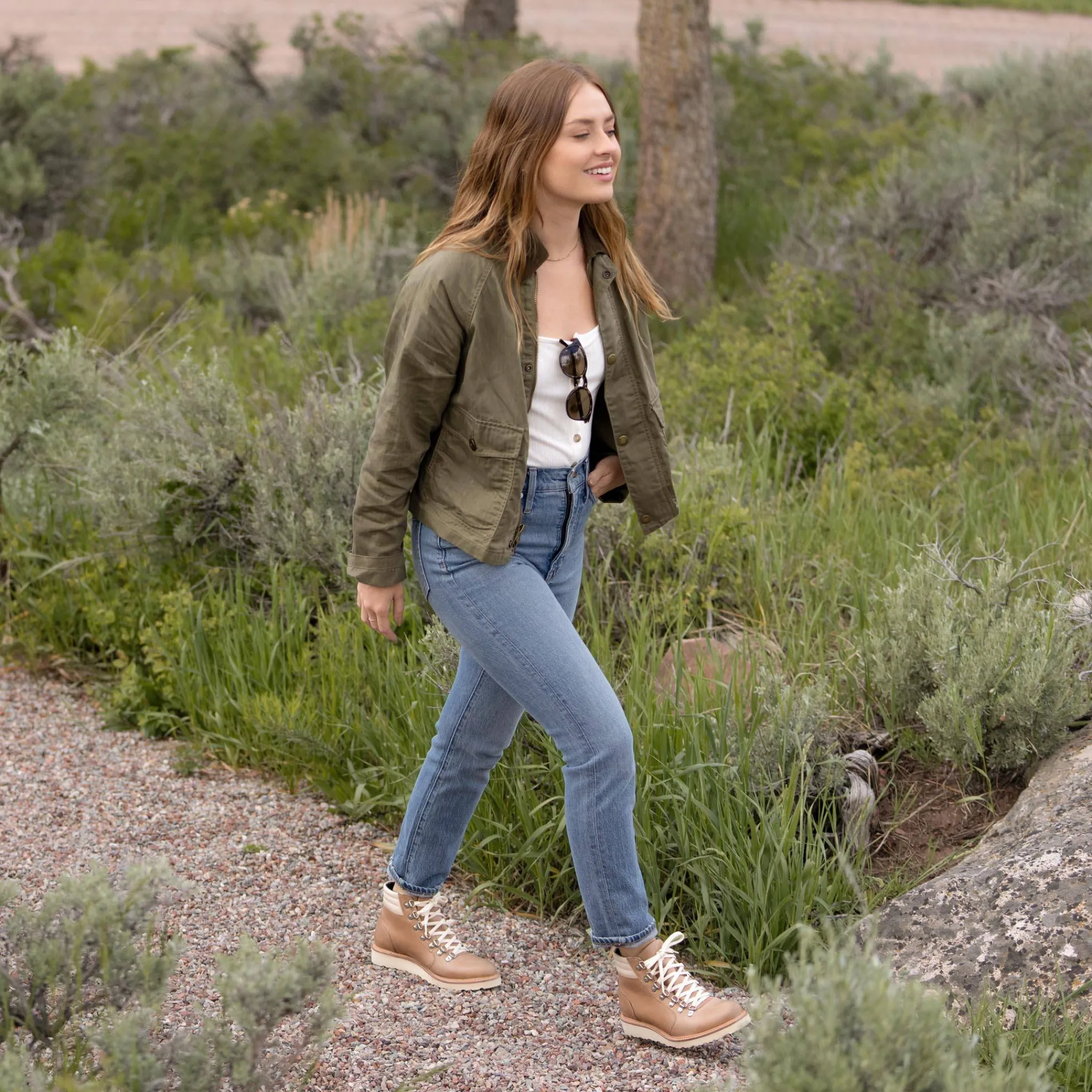 Nisolo Boots-Go-To City Hiker Boot Almond