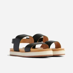 Nisolo Sandals-Go-To Flatform Sandal Black