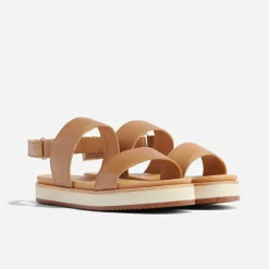 Nisolo Sandals-Go-To Flatform Sandal Almond