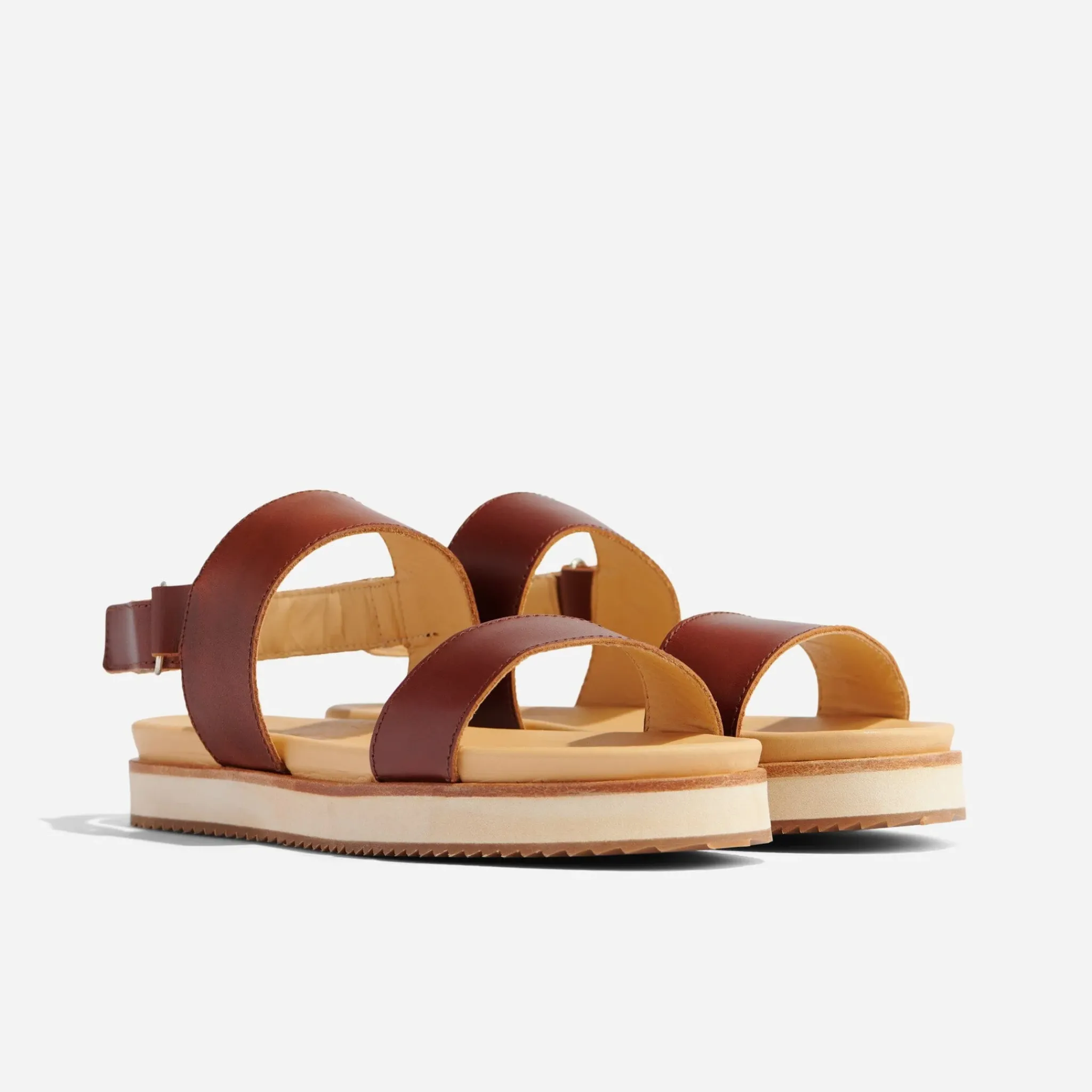 Nisolo Sandals-Go-To Flatform Sandal Brandy
