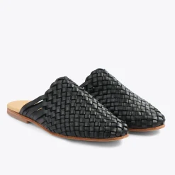 Nisolo Flats & Slip Ons-Go-To Woven Slip On Black